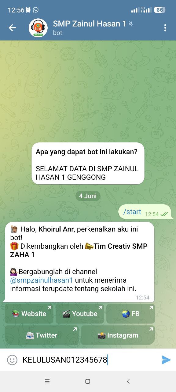 Informasi Pengumuman Kelulusan SMP Zainul Hasan 1 Tahun 2022-2023